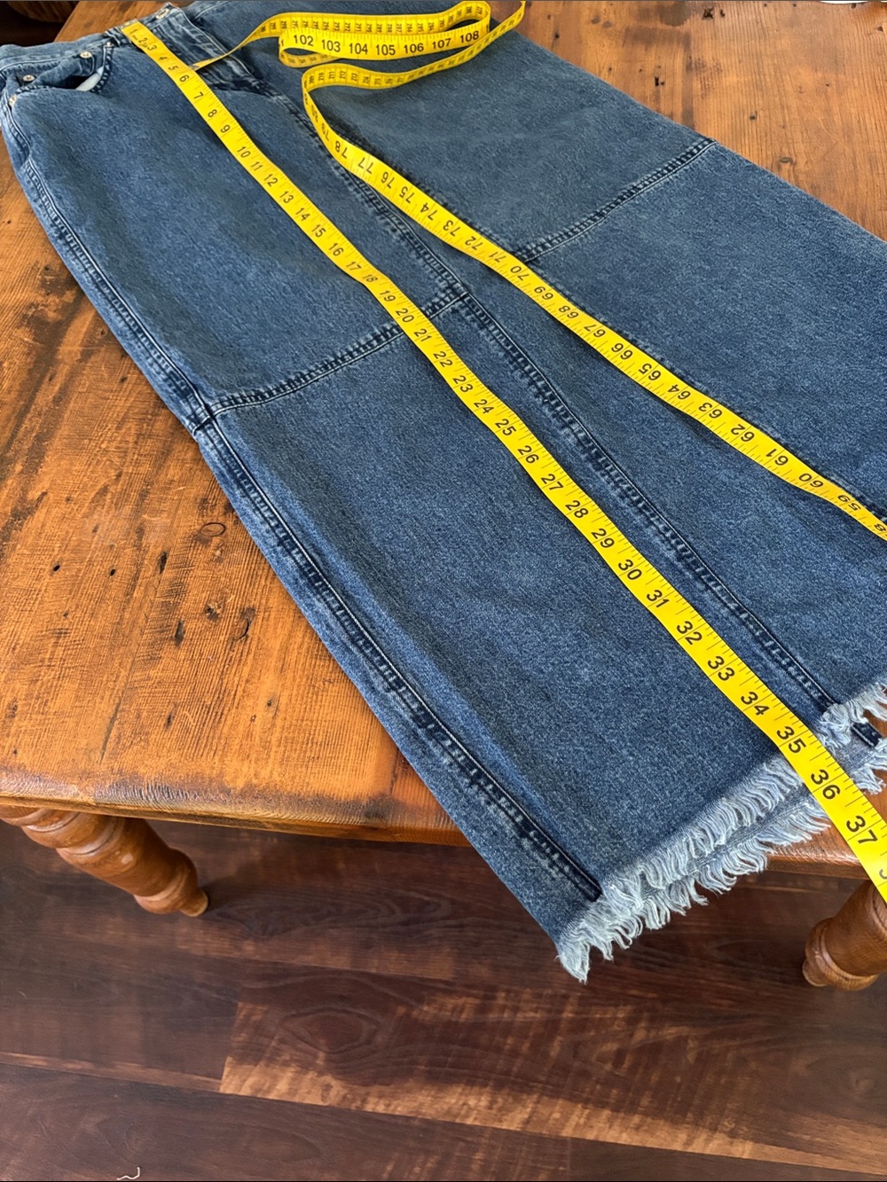 Vintage Lauren Jeans Co. Ralph Lauren Denim Maxi Skirt Size 4 - Picture 7 of 8